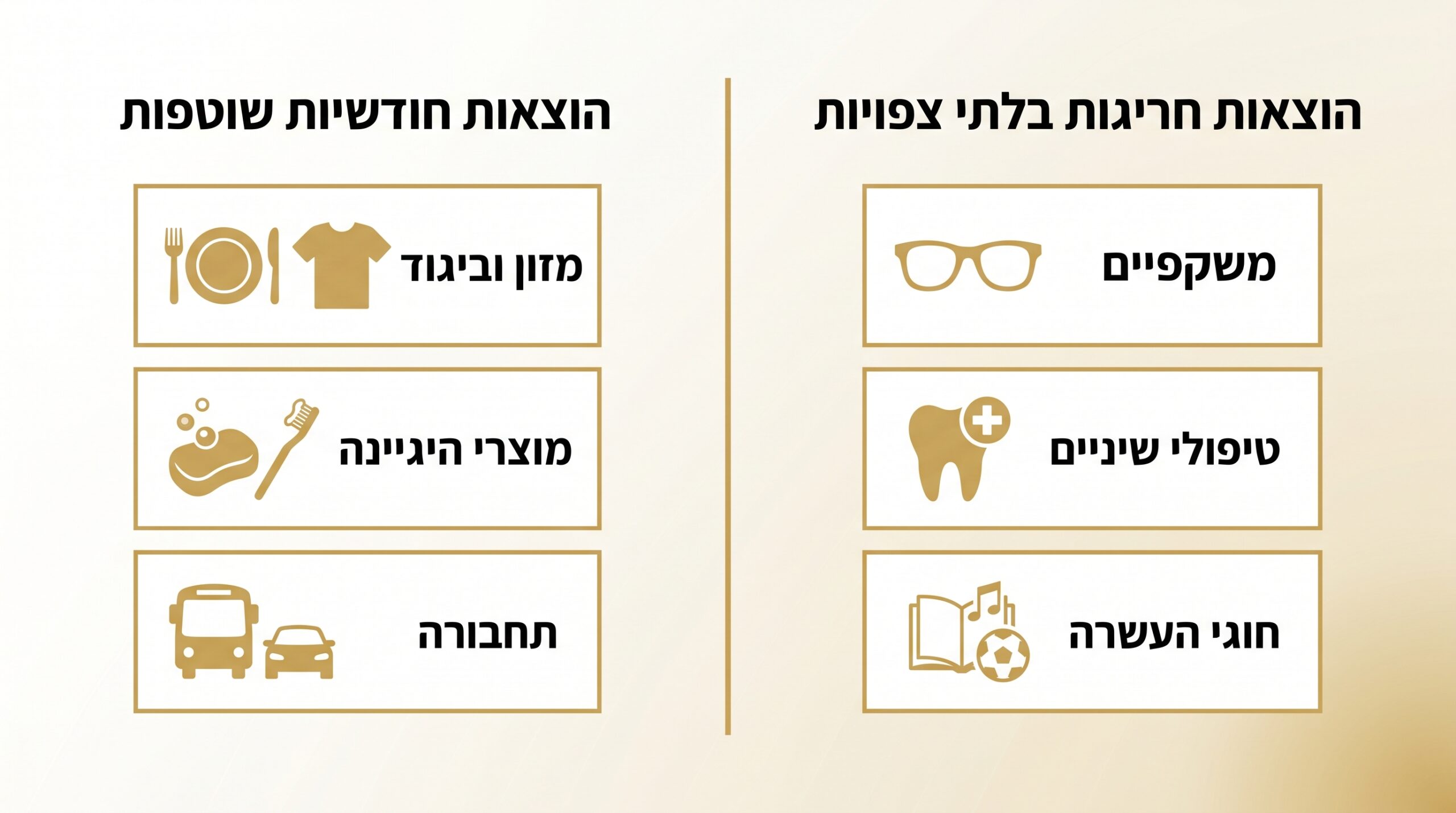 חישוב מזונות ילדים - הוצאות שוטפות מול חריגות